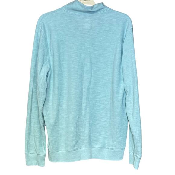 Sonoma 1/4 zip pullover seafoam green blue lightweight comfortable size large - Picture 2 of 3